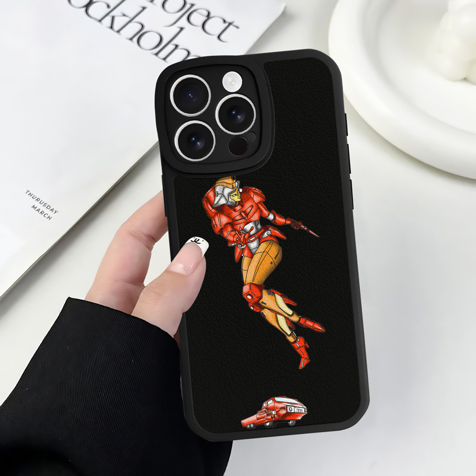 （画像用）  【iPhone 16シリーズ対応】シリコンスマホケース（レザー調） 材質：シリコン